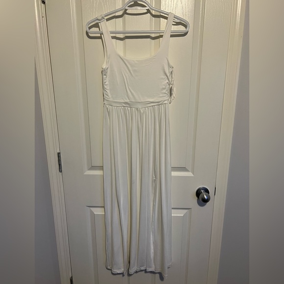 White Maxi Dress with Knee Slit - New with Tag - Medium - Picture 1 of 3